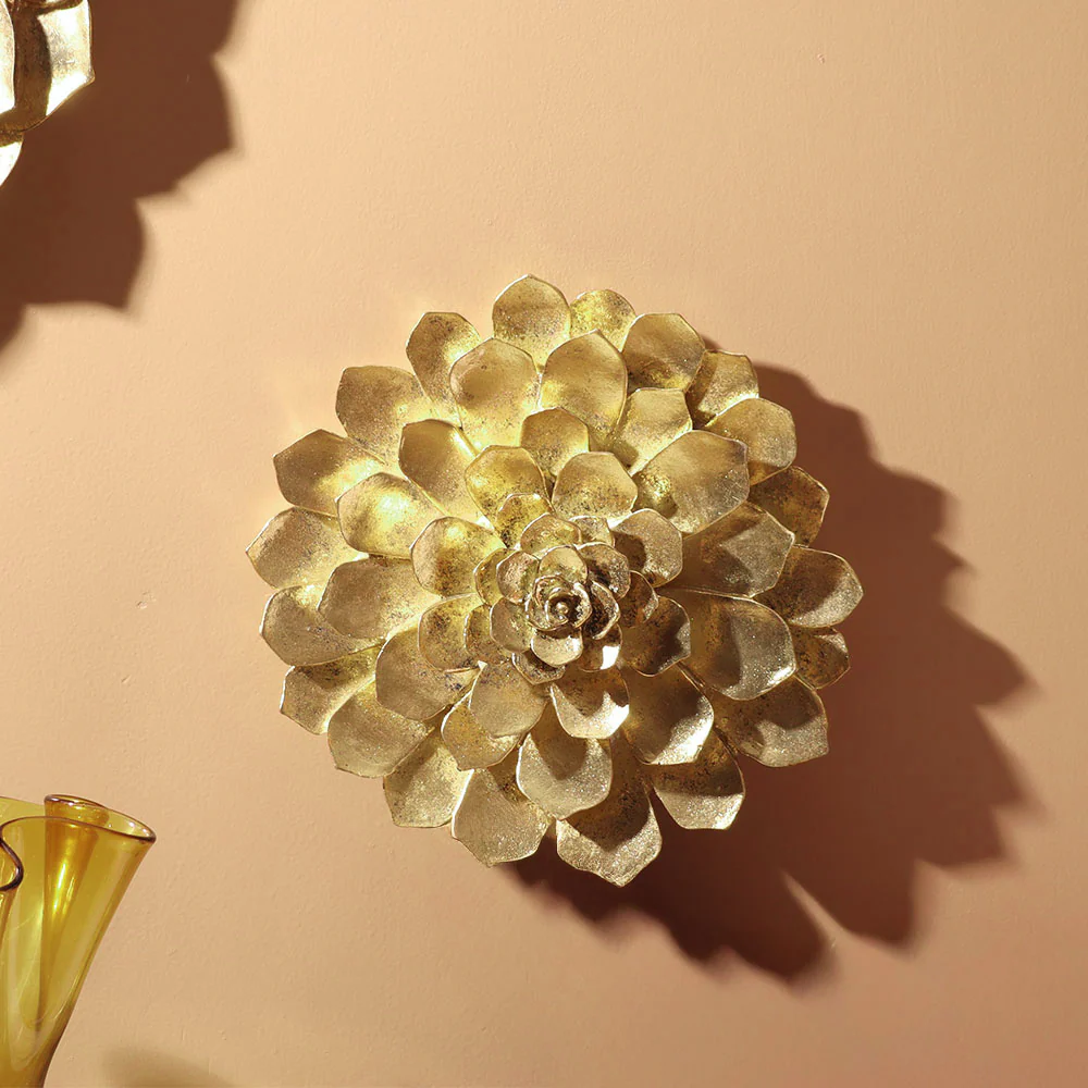 Abalone Cacti Wall Accent Large - Gold - Image 5