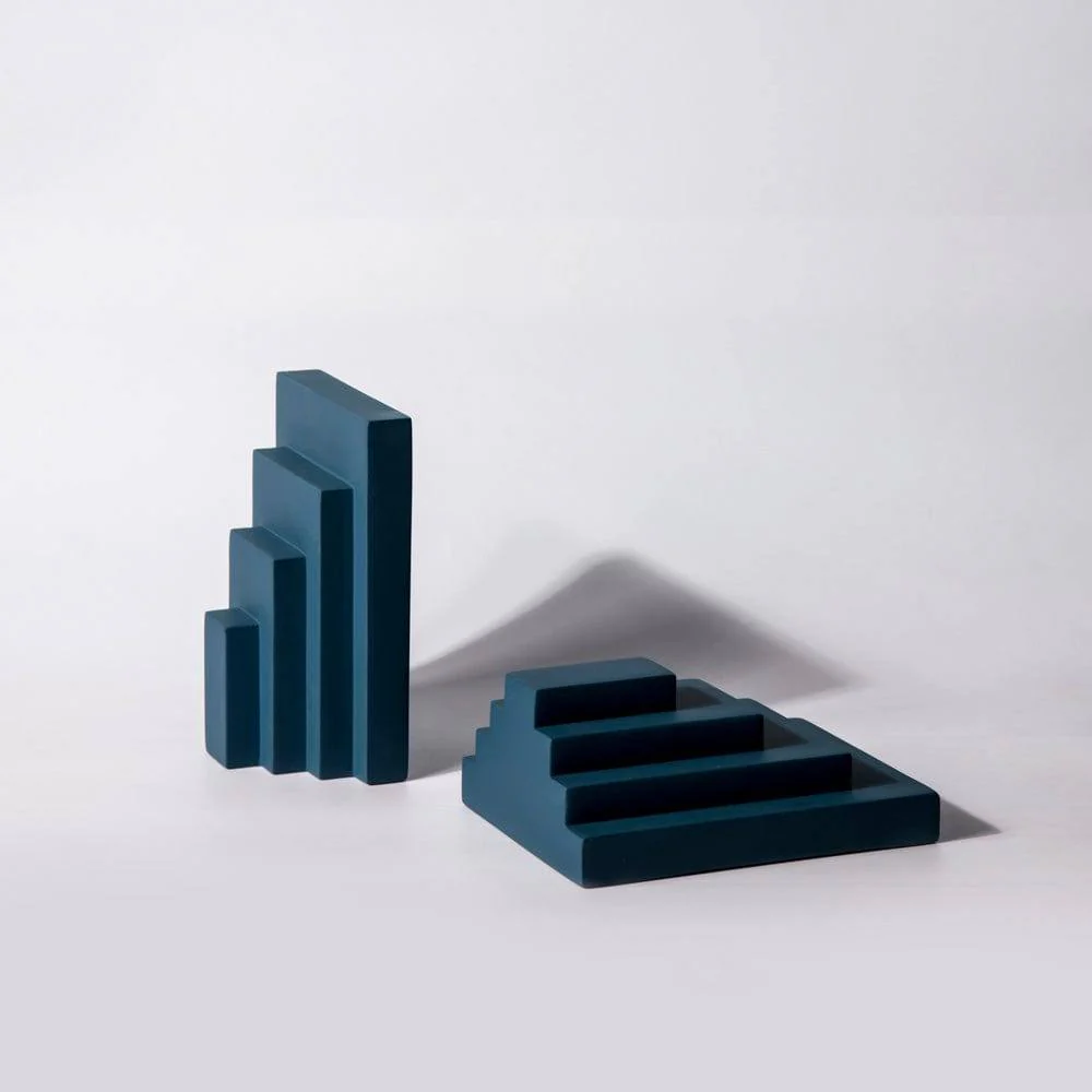 Accordion Bookends, Set of 2 - Ink Blue - Image 3