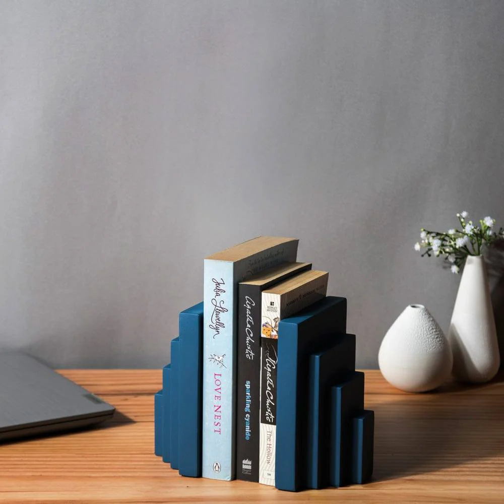 Accordion Bookends, Set of 2 - Ink Blue - Image 4