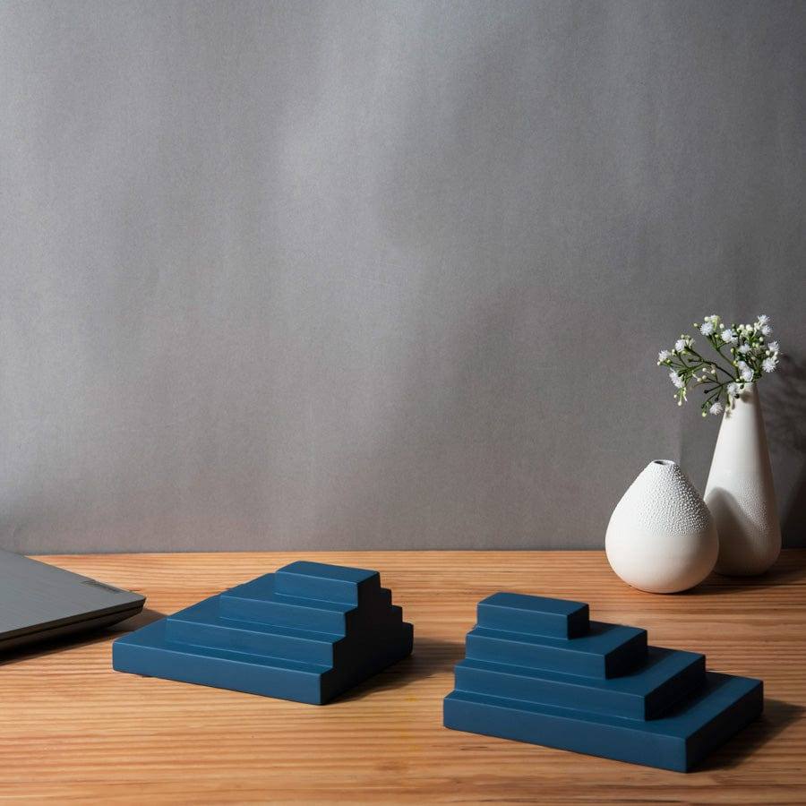 Accordion Bookends, Set of 2 - Ink Blue - Image 5