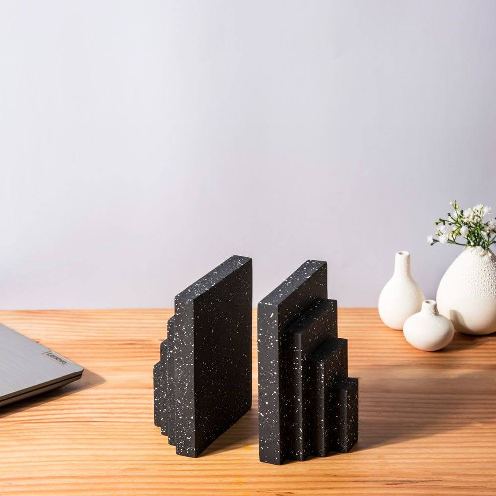 Accordion Bookends, Set of 2 - Speckled Black - Image 6