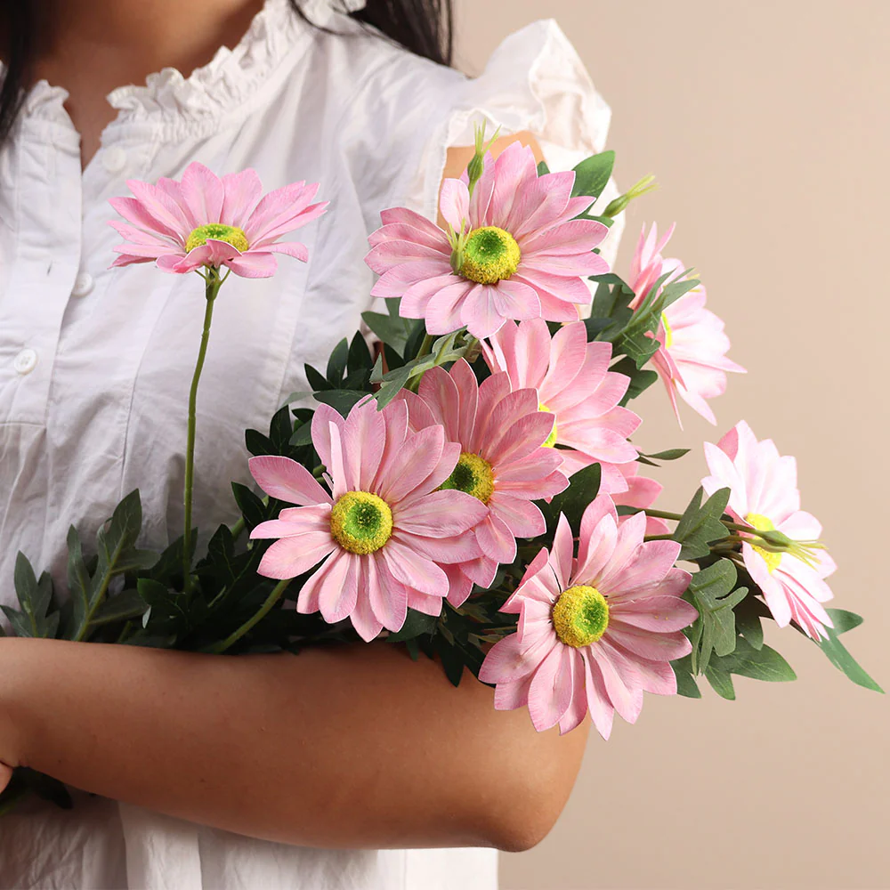 African Daisy Faux Stem - Light Pink - Image 4