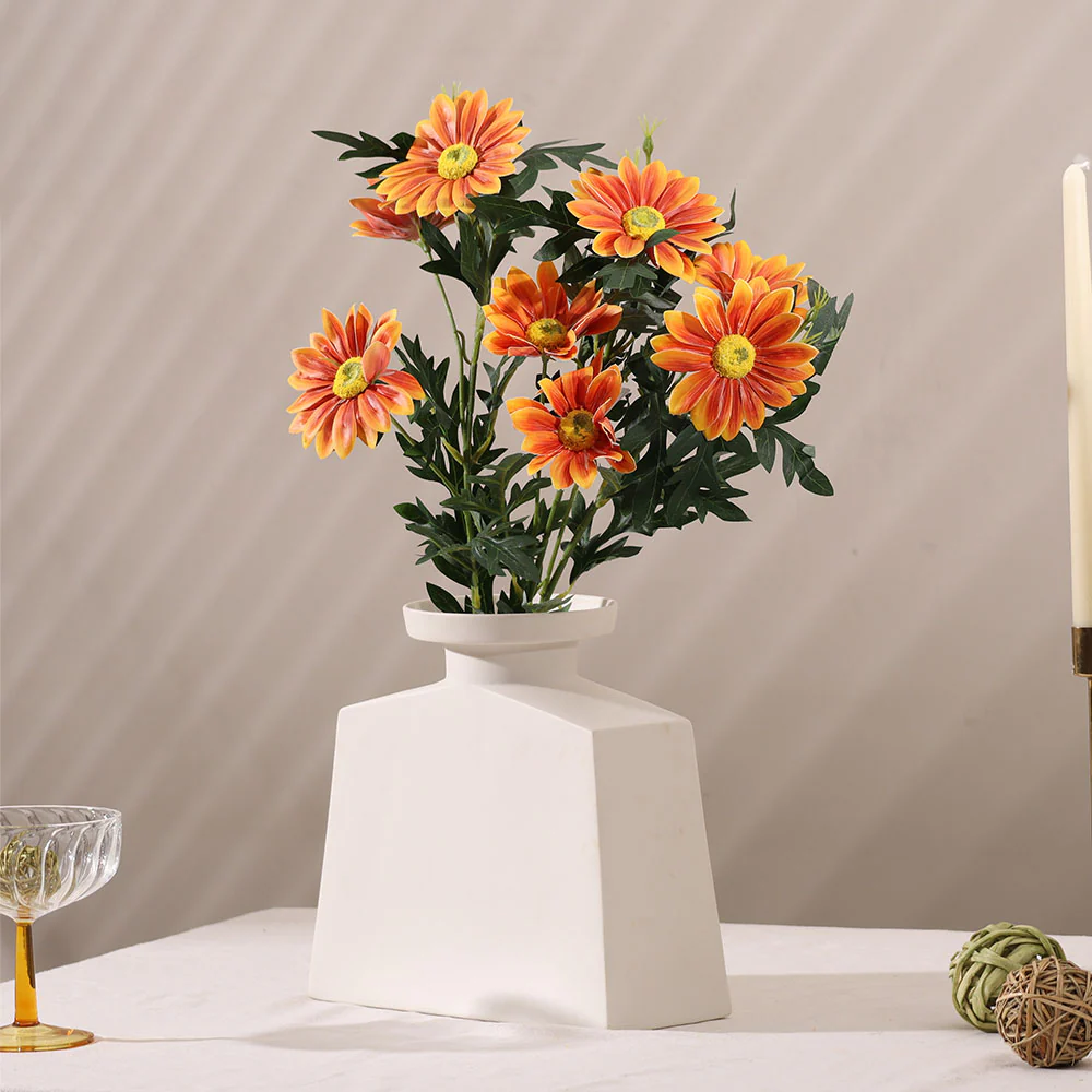 African Daisy Faux Stem - Orange - Image 2