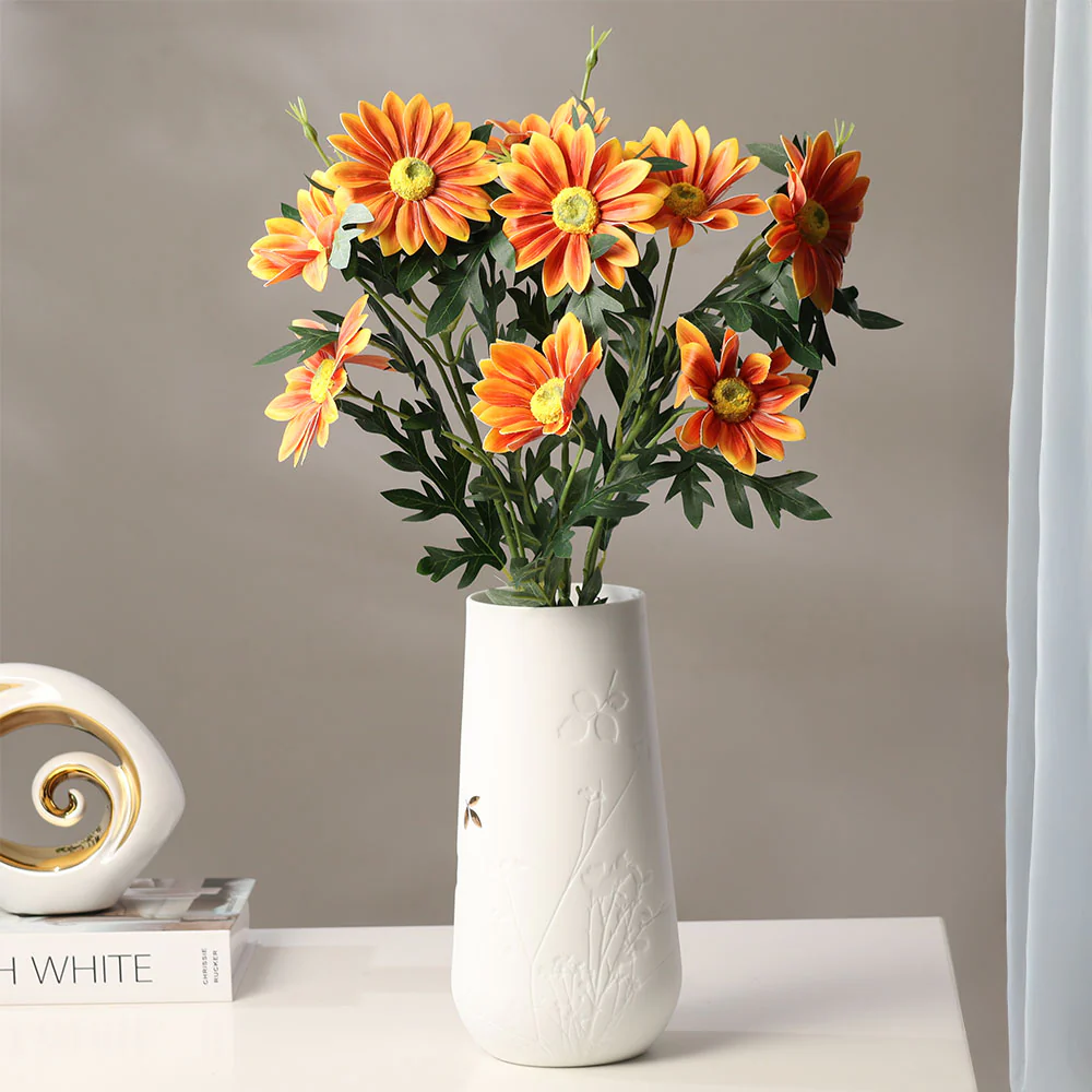 African Daisy Faux Stem - Orange - Image 3