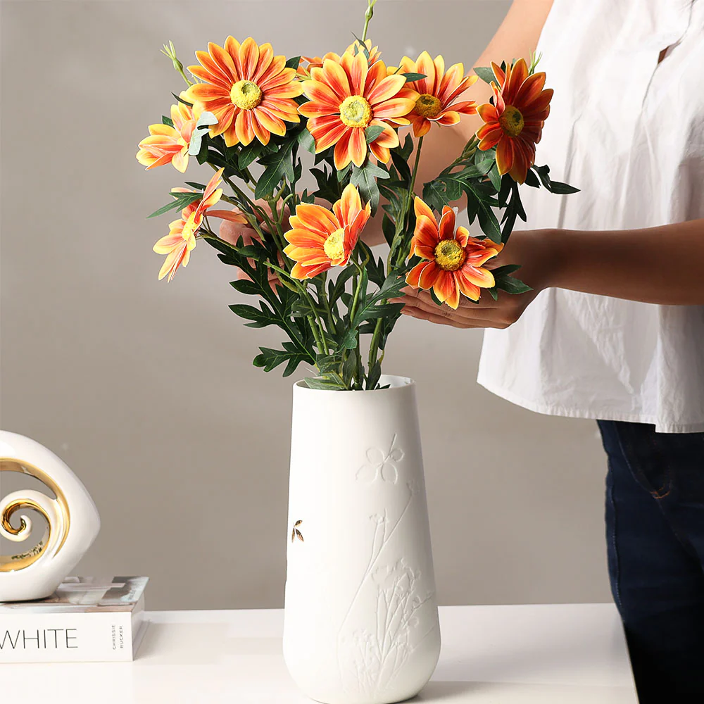 African Daisy Faux Stem - Orange - Image 4