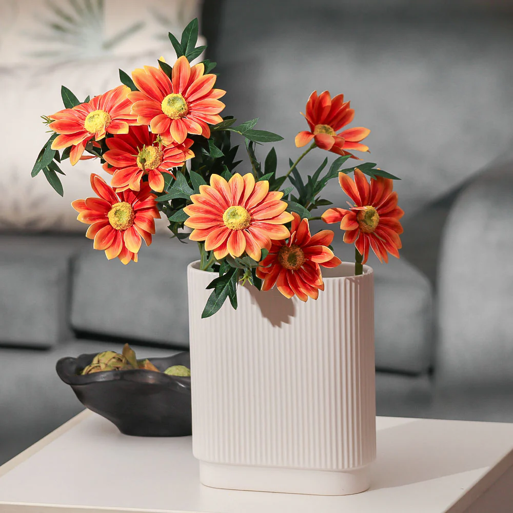 African Daisy Faux Stem - Orange - Image 5