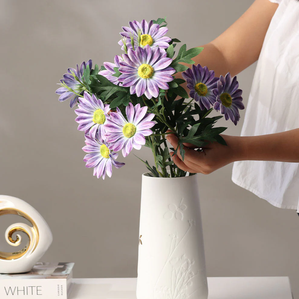 African Daisy Faux Stem - Purple