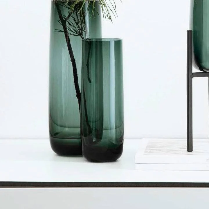 Ajana Glass Vase Slim - Green - Image 5