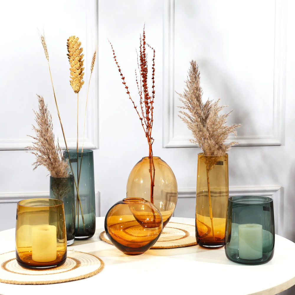Ajana Glass Vase Slim - Green - Image 7