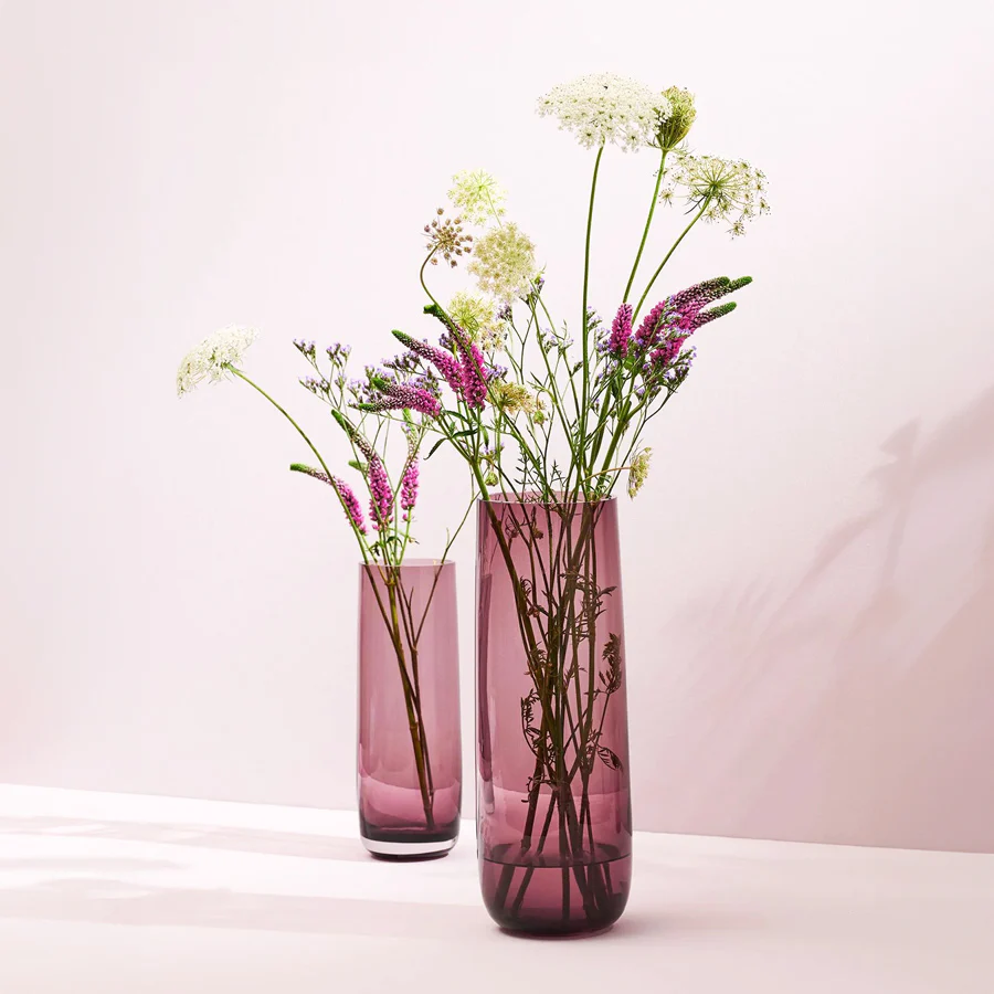 Ajana Glass Vase Tall - Berry - Image 7