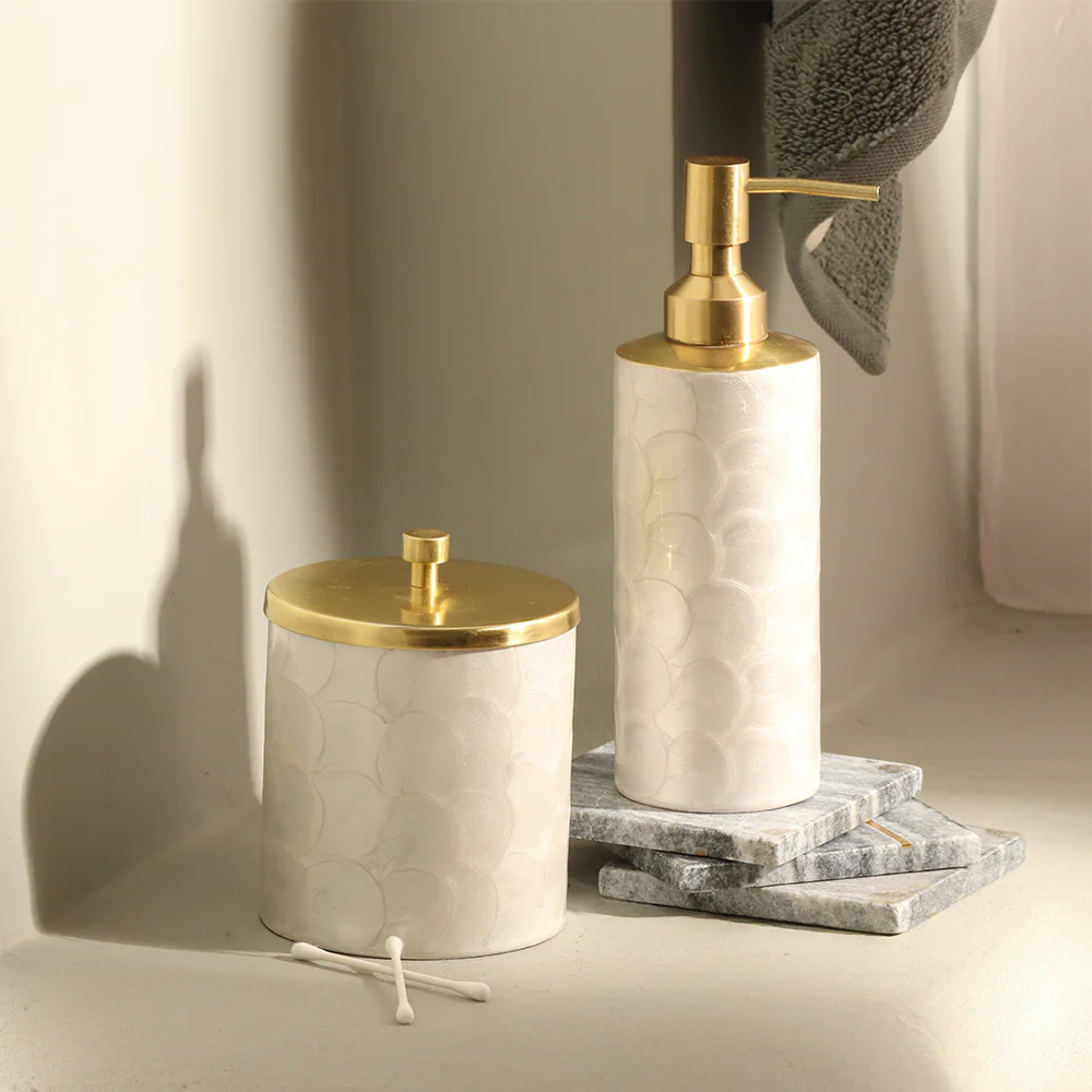 Alba Soap Dispenser - White Gold - Image 4