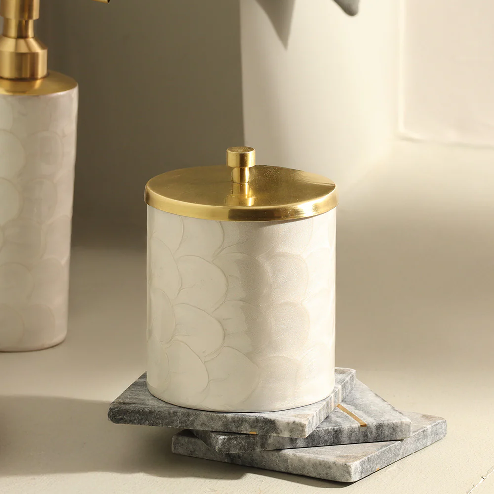 Alba Storage Jar - White Gold - Image 2