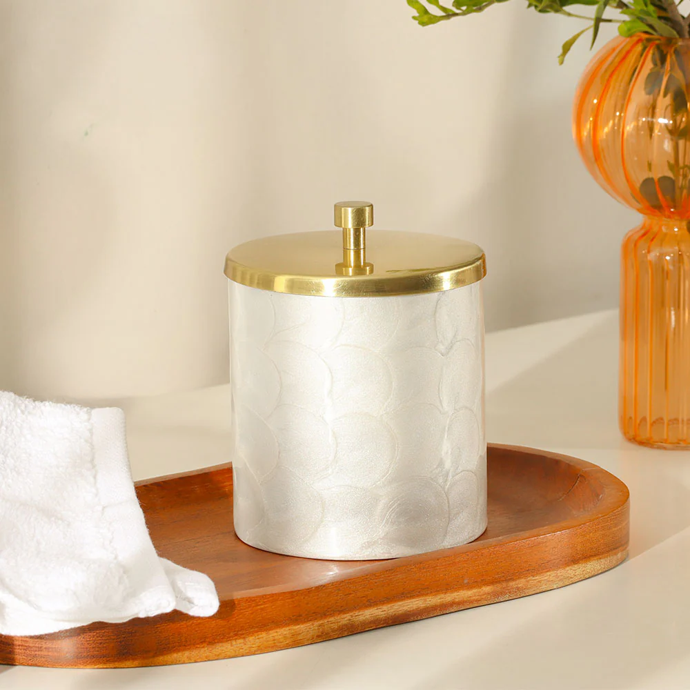 Alba Storage Jar - White Gold - Image 4