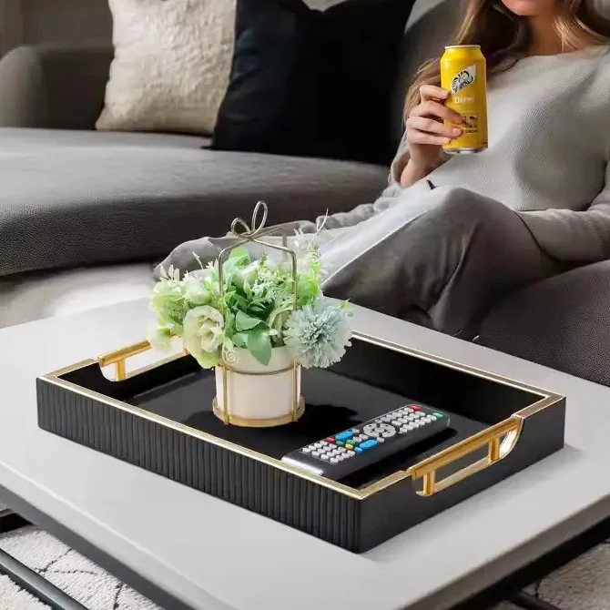 Alden Serving Tray - Black & Gold - Image 2