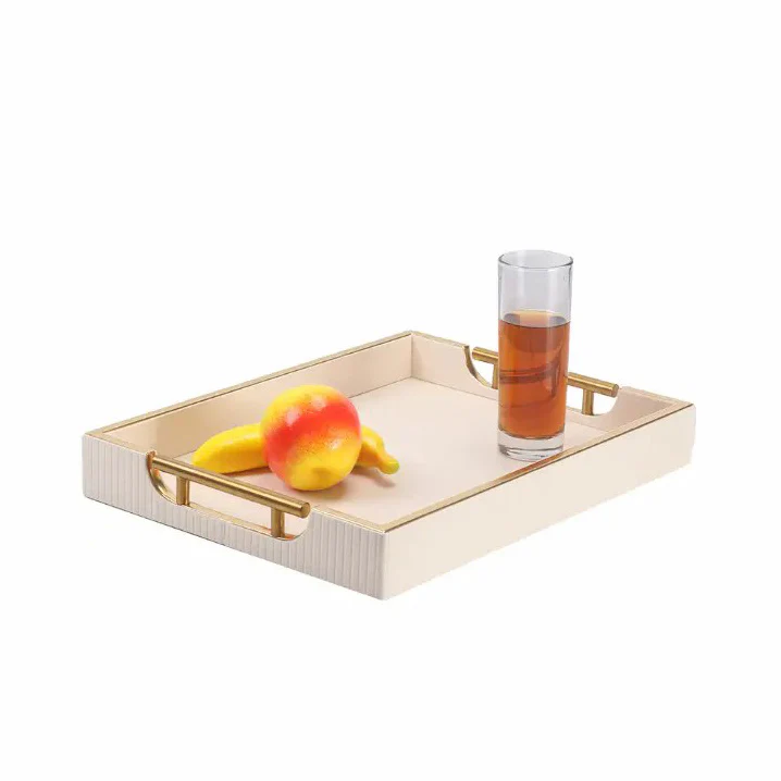 Alden Serving Tray - Ivory & Gold - Image 3