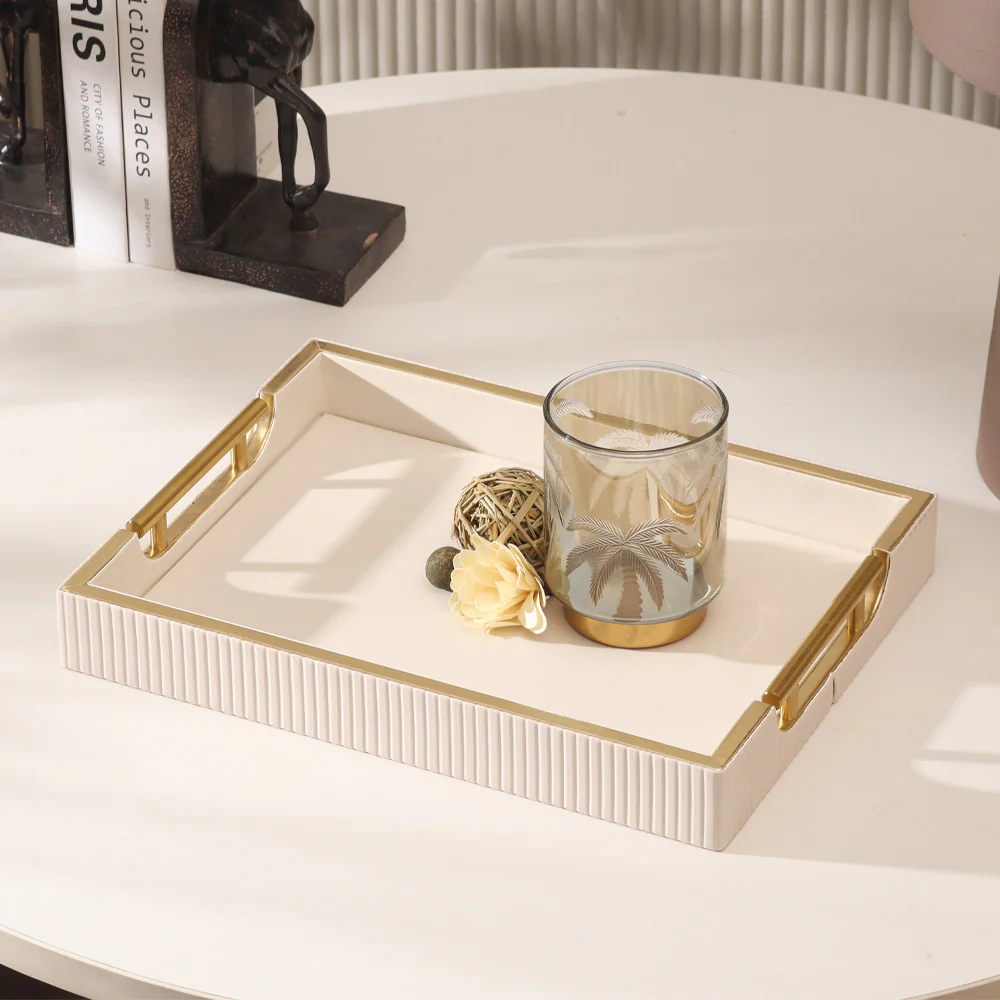 Alden Serving Tray - Ivory & Gold - Image 4