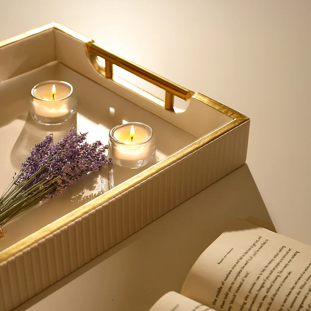 Alden Serving Tray - Ivory & Gold - Image 7