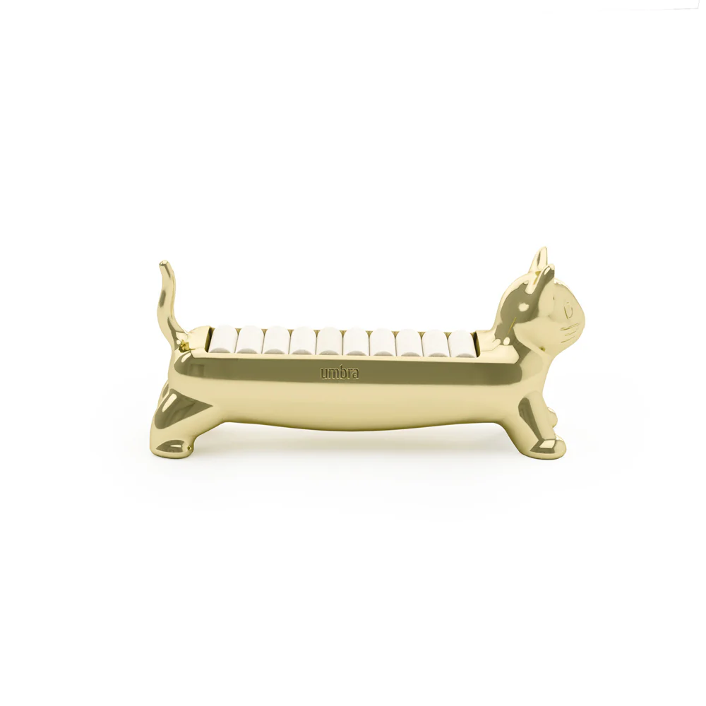 Ali Cat Ring Holder - Brass - Image 2