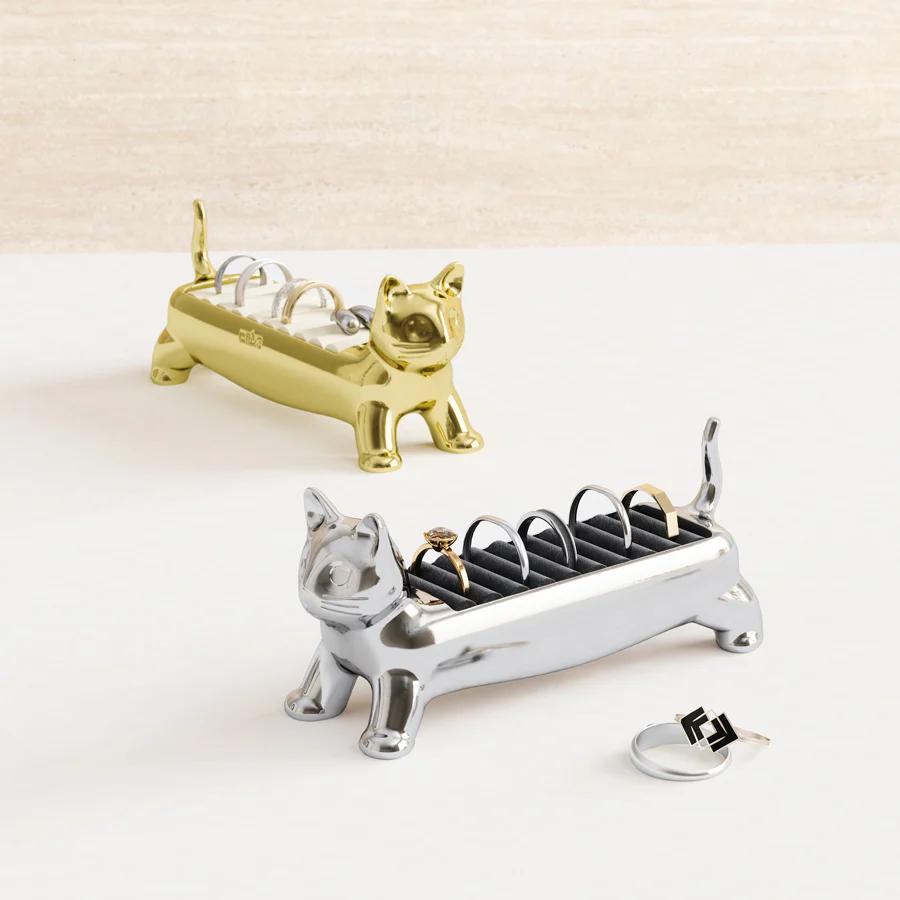 Ali Cat Ring Holder - Brass - Image 5