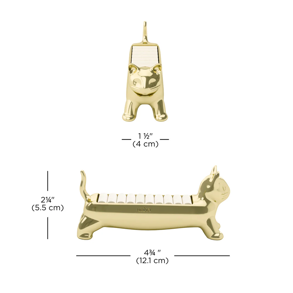 Ali Cat Ring Holder - Brass - Image 6