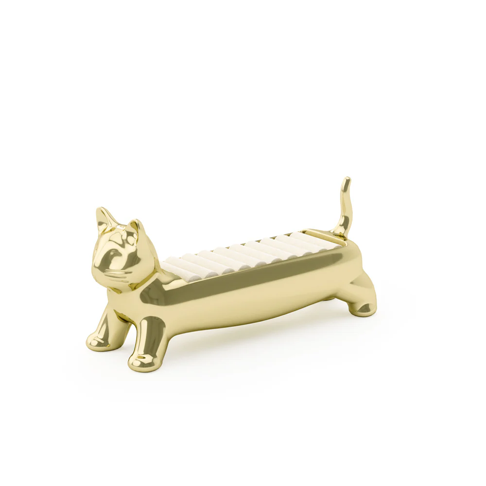 Ali Cat Ring Holder - Brass - Image 9