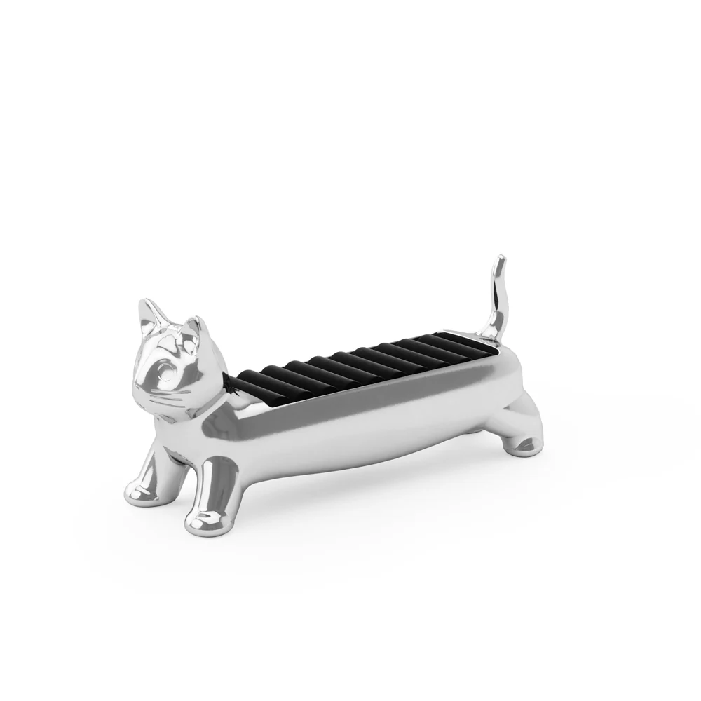 Ali Cat Ring Holder - Chrome - Image 2