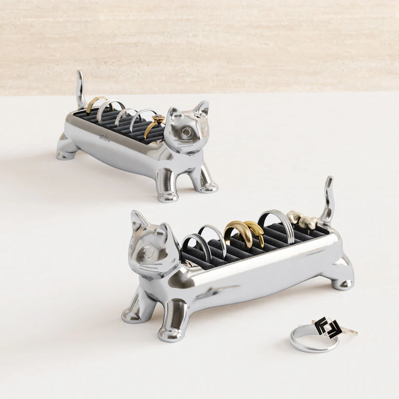 Ali Cat Ring Holder - Chrome - Image 3