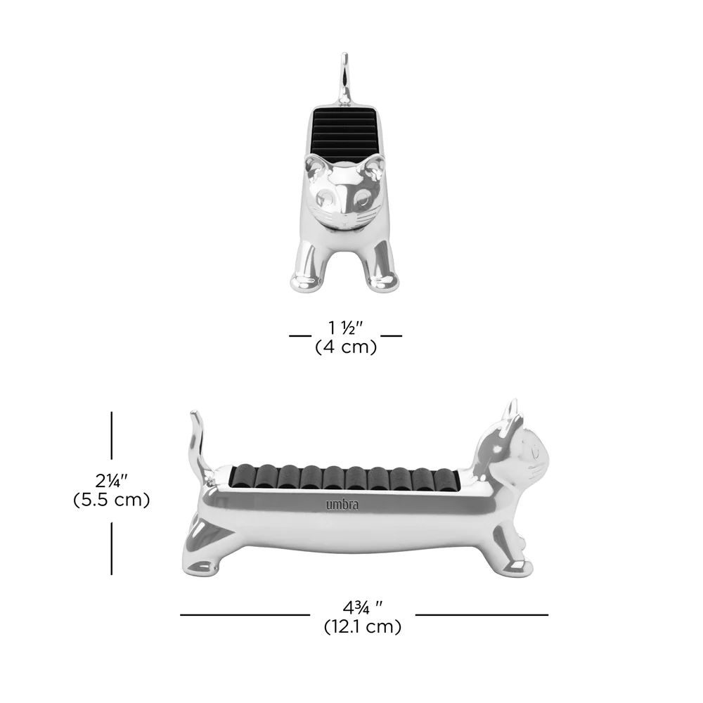 Ali Cat Ring Holder - Chrome - Image 4