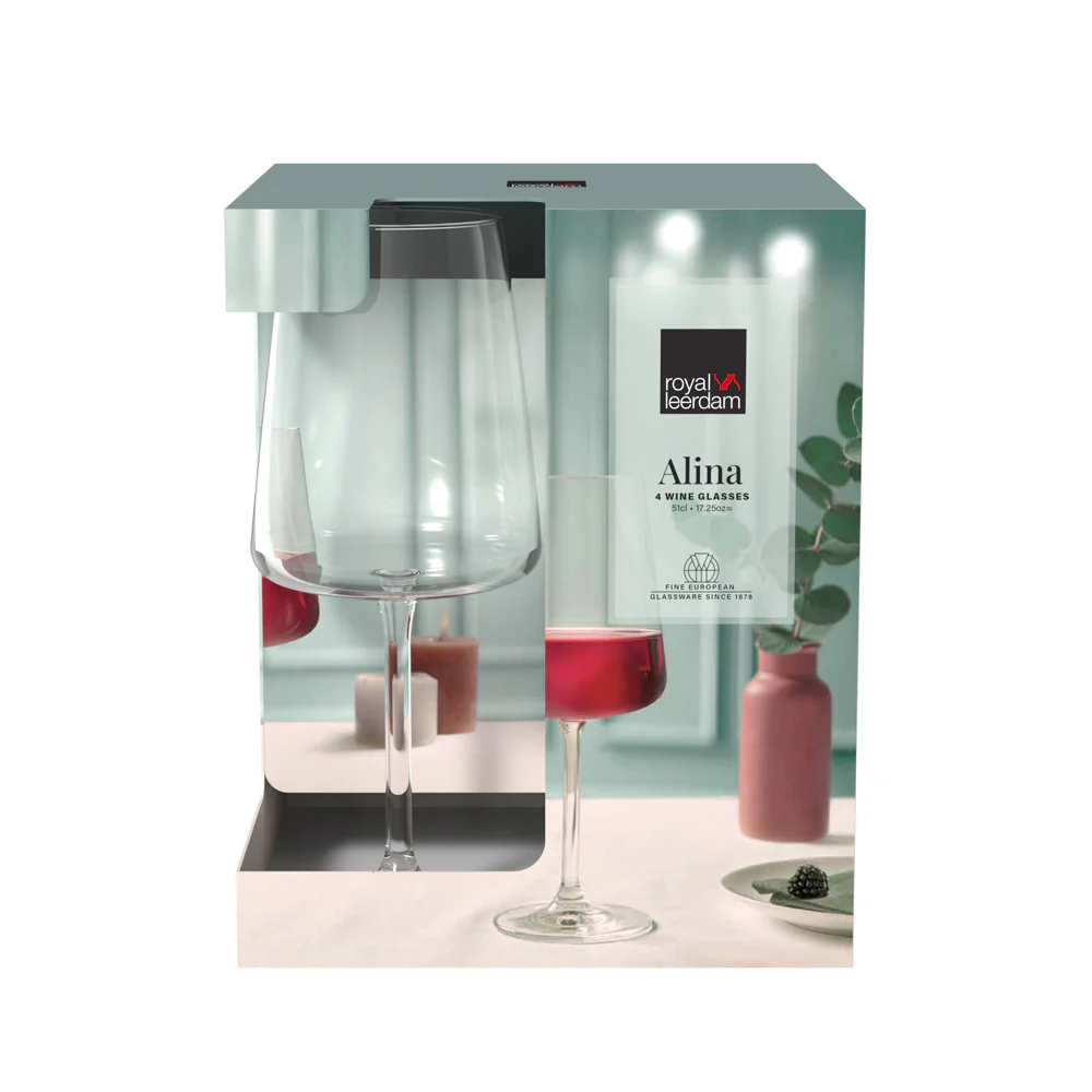 Alina Red Wine Glasses 510ml, Set of 4 - Image 7