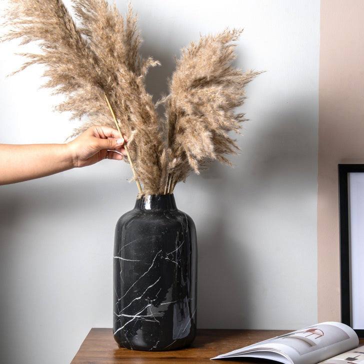 Alina Vase Large - Black Marble