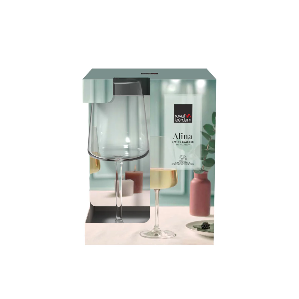 Alina White Wine Glasses 410ml, Set of 4 - Image 8