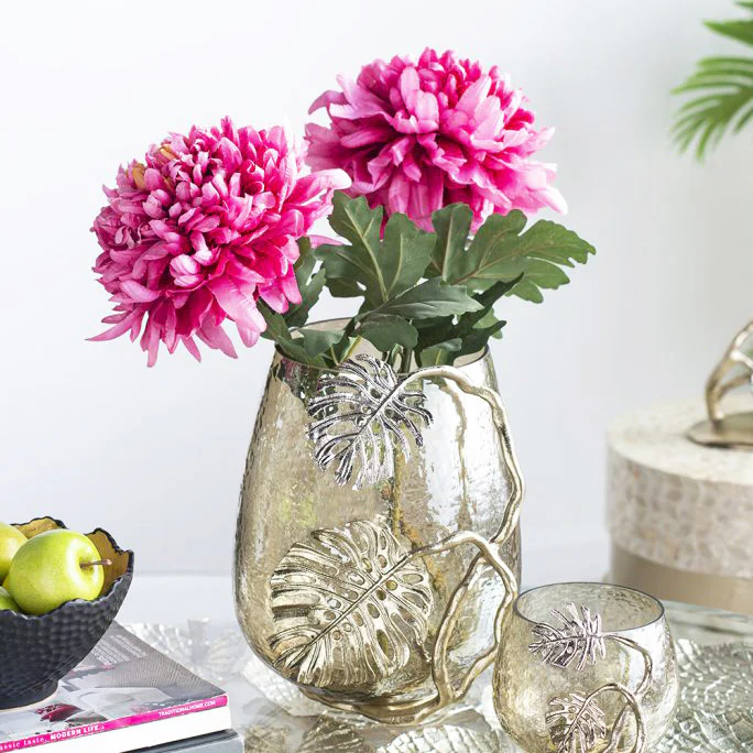 Allouise Chrysanthemum Faux Stem - Crimson - Image 10