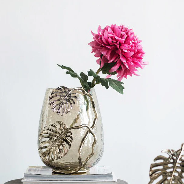 Allouise Chrysanthemum Faux Stem - Crimson - Image 6