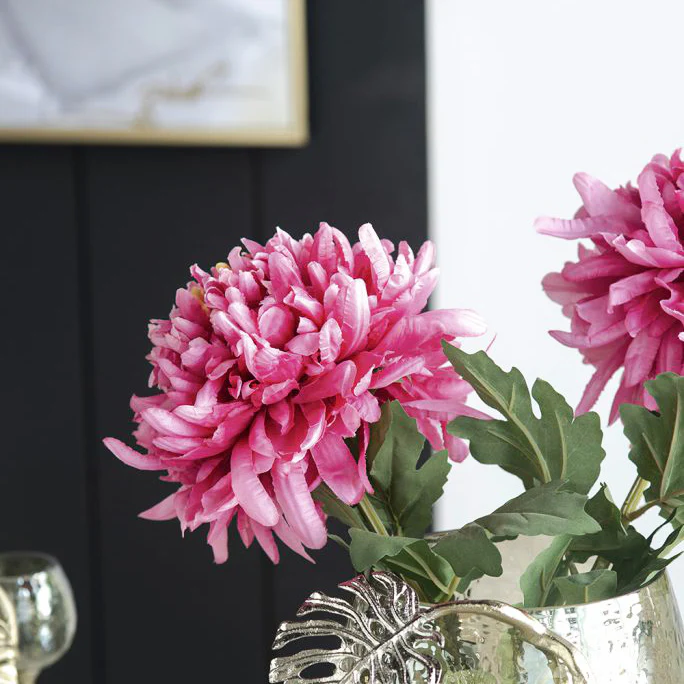 Allouise Chrysanthemum Faux Stem - Crimson - Image 9