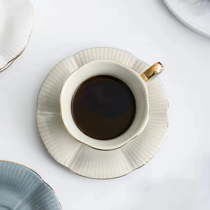 Allure Ceramic Cup With Saucer - Pistachio Green - Image 2