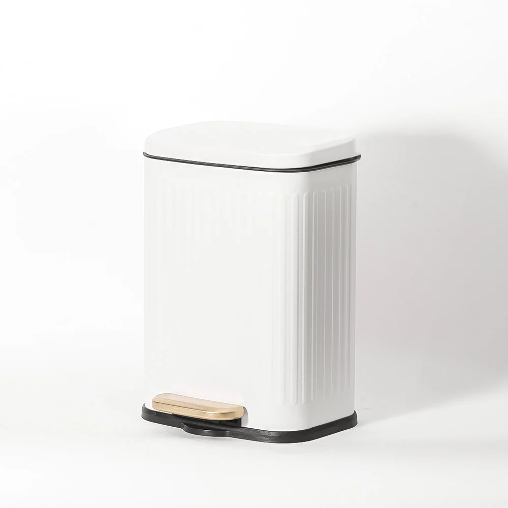 Alois Lines Pedal Bin 6L - White - Image 3