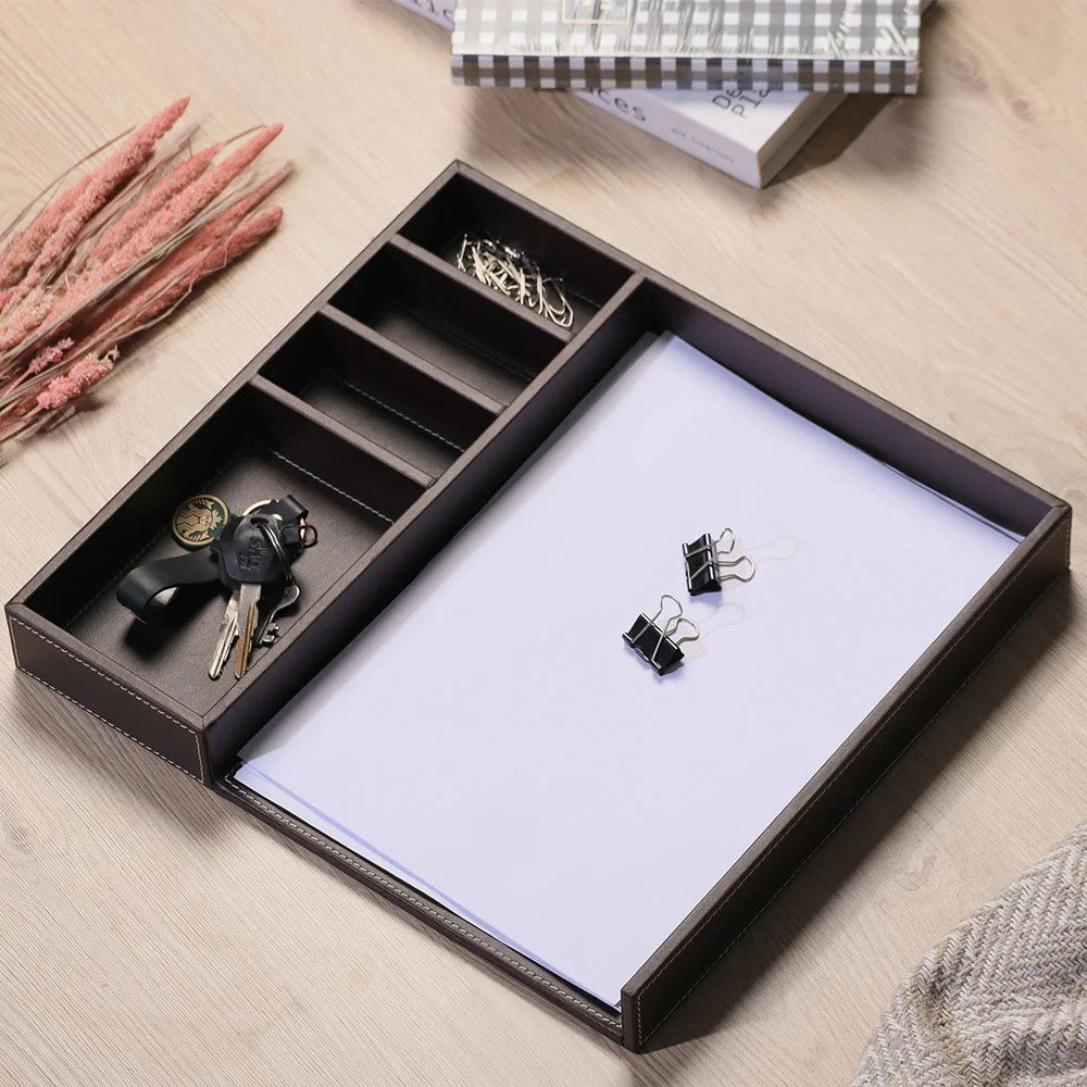 Alto Desk Organiser - Coffee Brown - Image 2