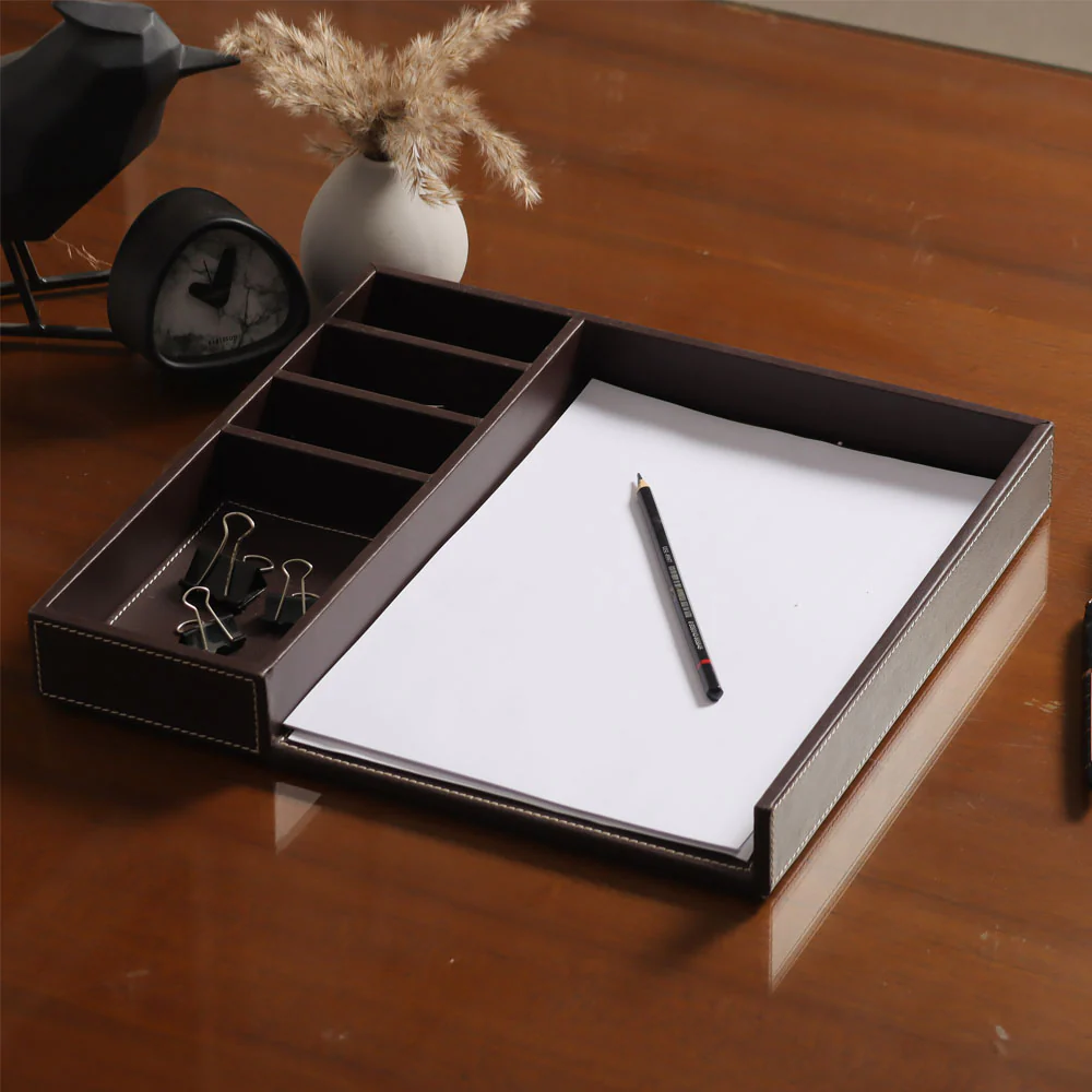 Alto Desk Organiser - Coffee Brown - Image 5