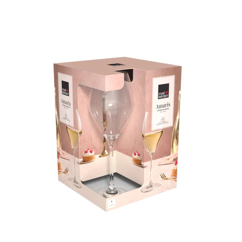 Amaris White Wine Glasses 340ml, Set of 4 - Image 4
