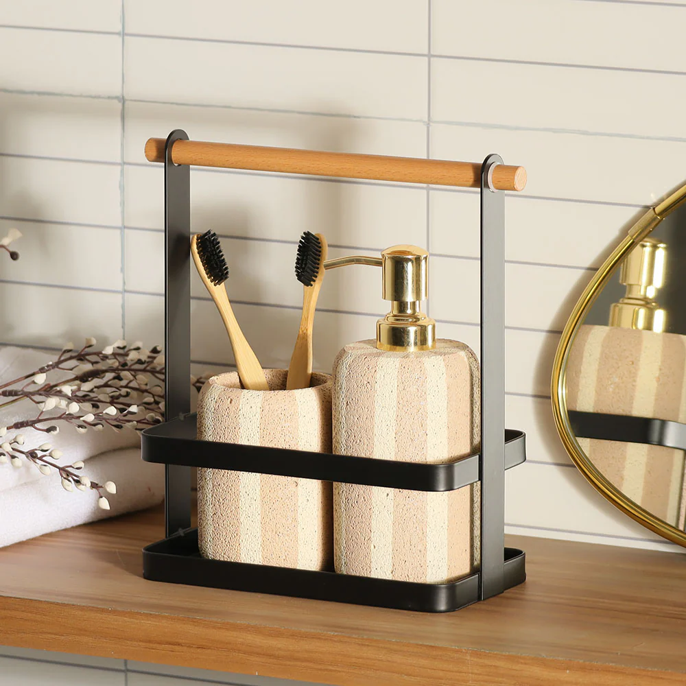 Ana 2-piece Bathroom Set - Beige Ivory - Image 4