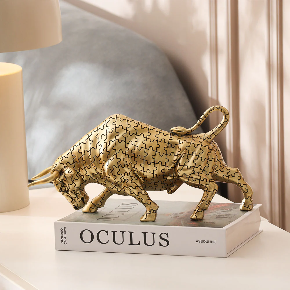 Angus Bull Sculpture - Motif Gold - Image 2