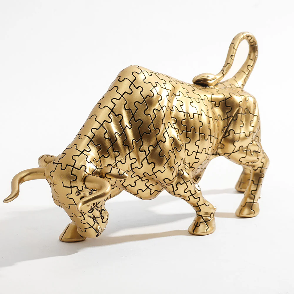 Angus Bull Sculpture - Motif Gold - Image 3