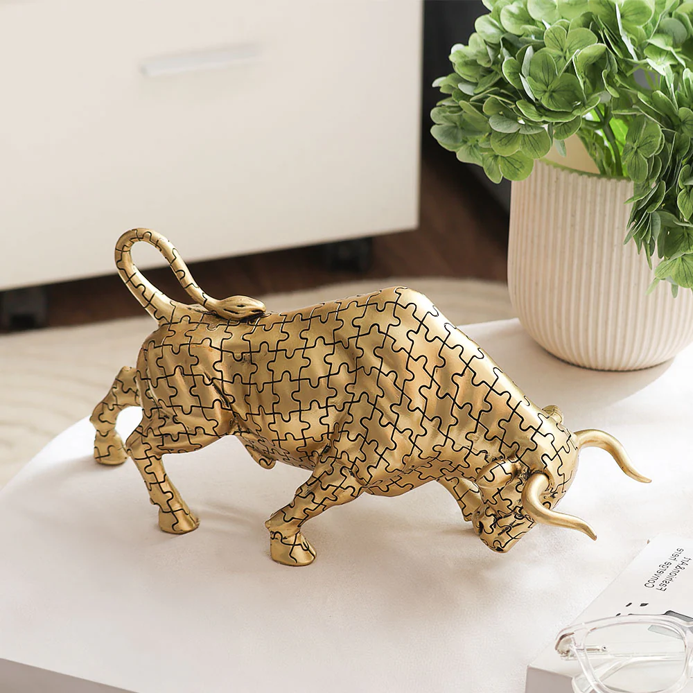 Angus Bull Sculpture - Motif Gold - Image 4