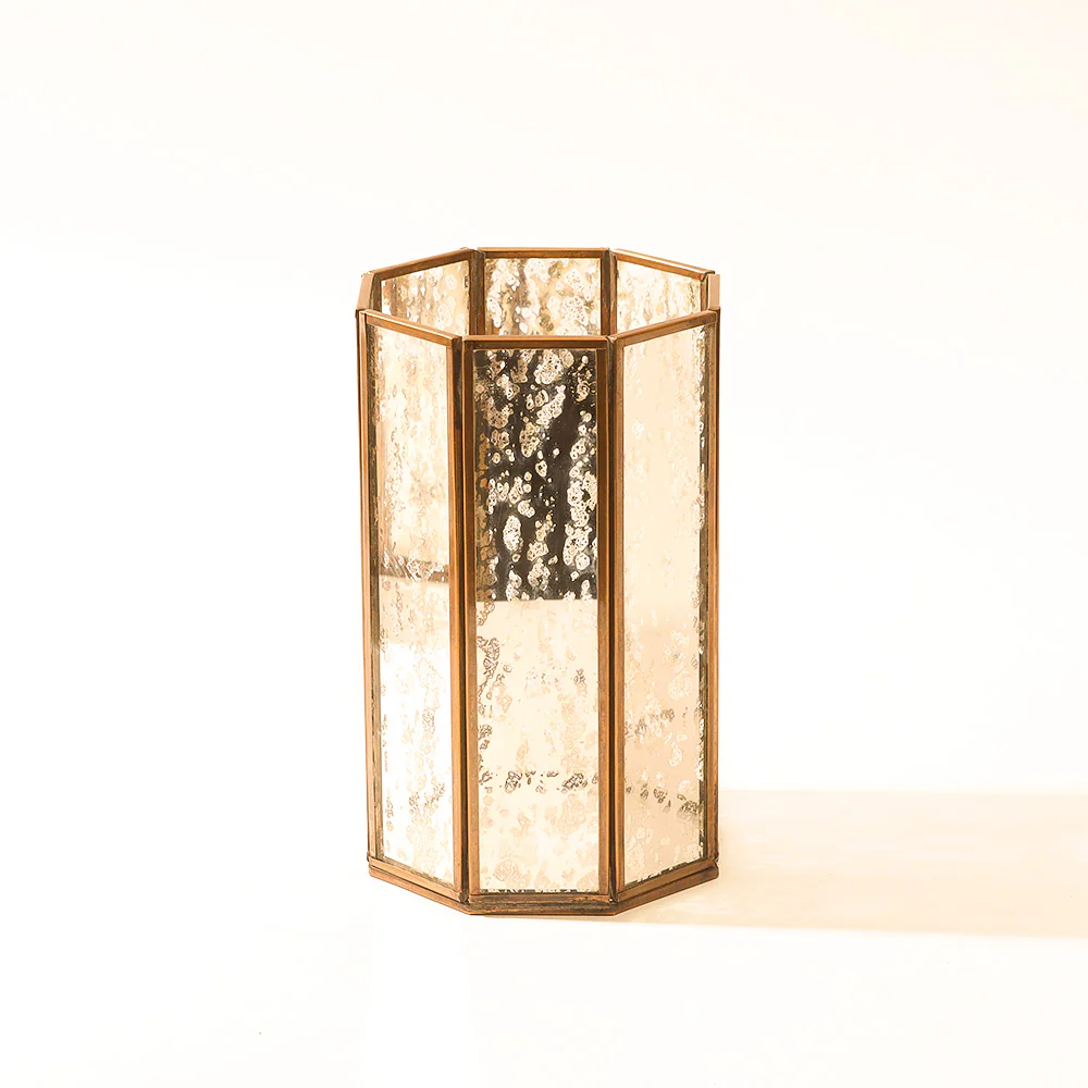 Annette Glass Hurricane Medium - Tarnished Gold - Image 4