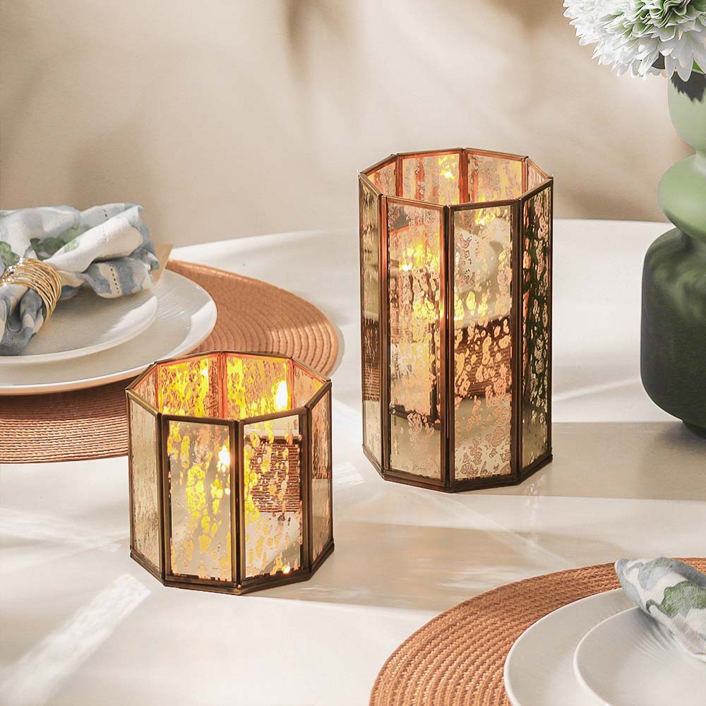 Annette Glass Hurricane Medium - Tarnished Gold - Image 5