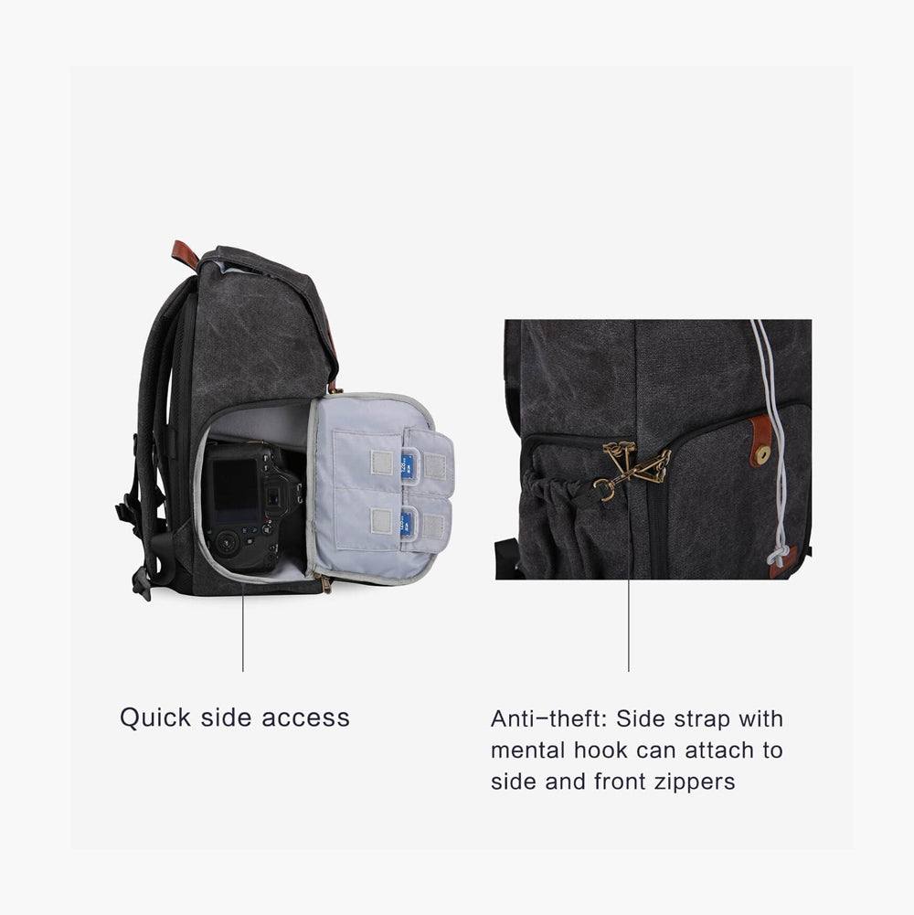 Anniston Camera Backpack - Black - Image 9