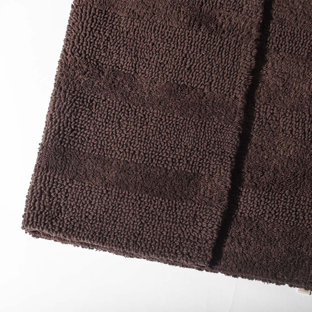 Ansa Striped Reversible Loop-Tufted Bathmat - Brown - Image 3