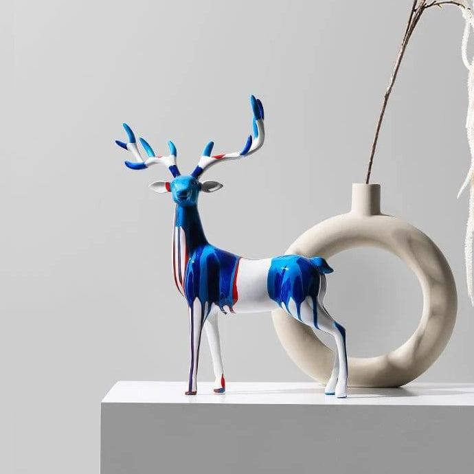 Antler Decorative Sculptures, Set of 2 - Splash Blue - Image 6