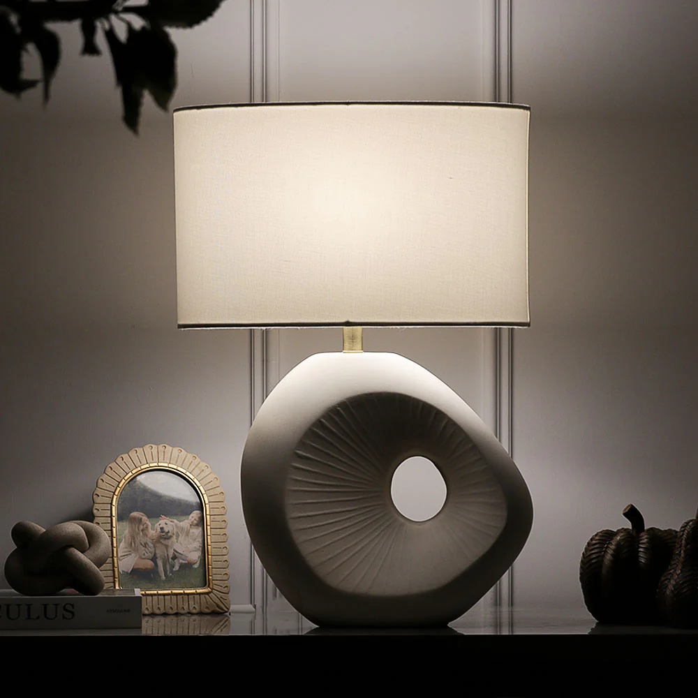 Anya Ceramic Table Lamp XL - White - Image 5