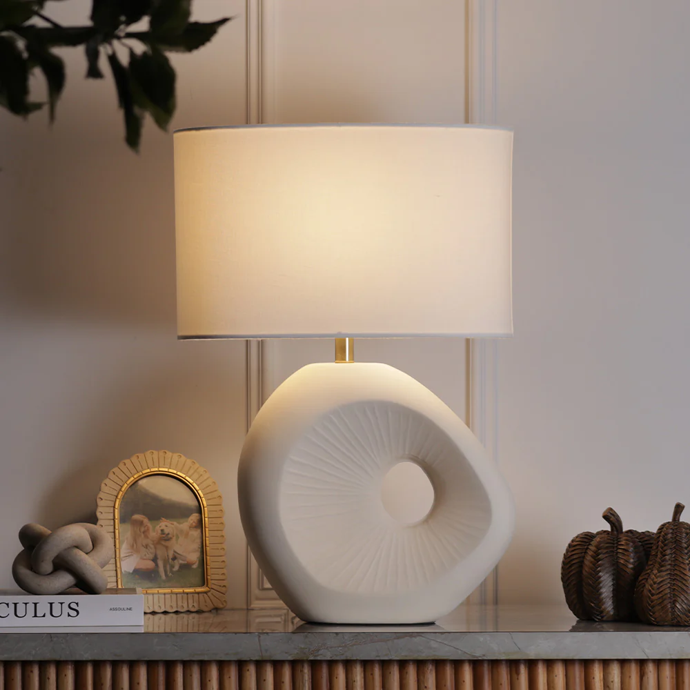Anya Ceramic Table Lamp XL - White - Image 6